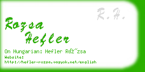 rozsa hefler business card
